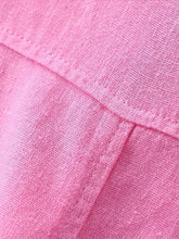 Women's Casual Roll-Up Sleeve Linen Blend Shirt